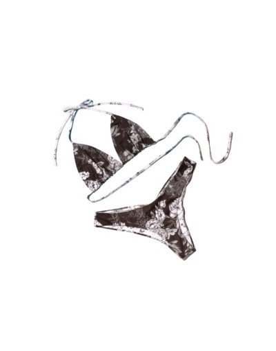 Bikini doble faz negro y blanco floral taganga la celosa