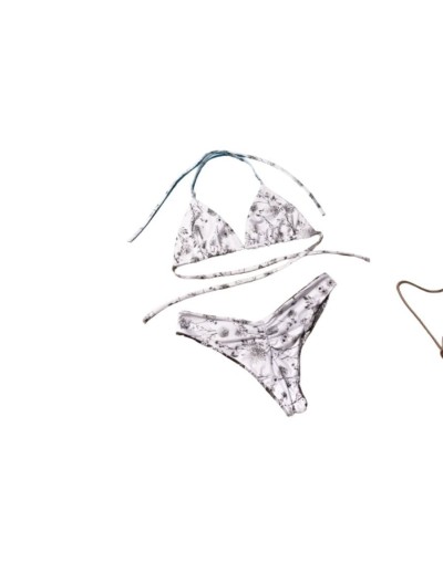 Bikini doble faz negro y blanco floral taganga la celosa