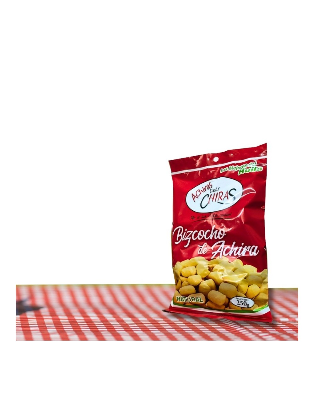 Paquete de achiras de 250 g.