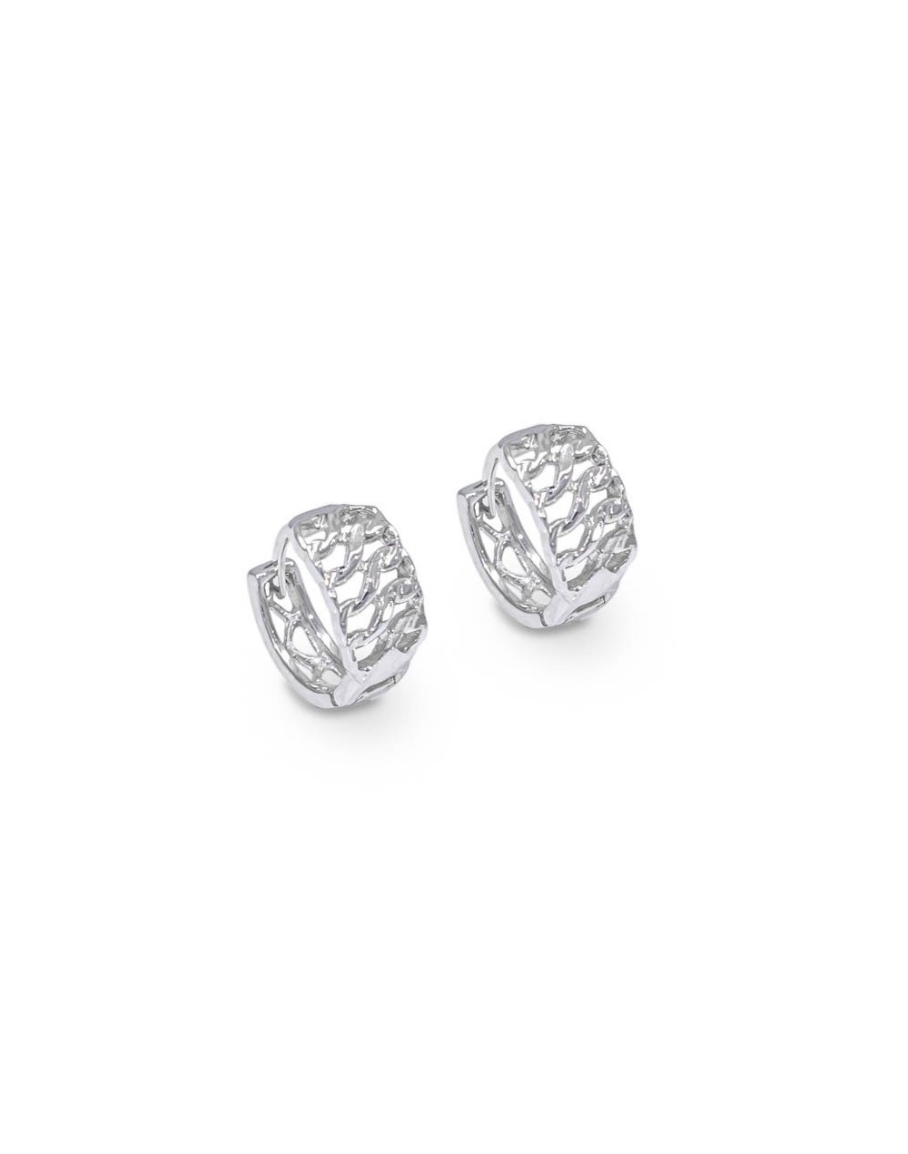 Candongas cadena doble plata 925