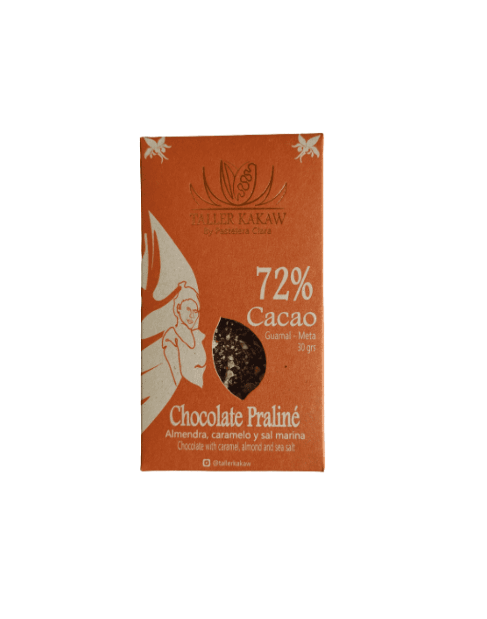 Barra chocolate 72% praliné