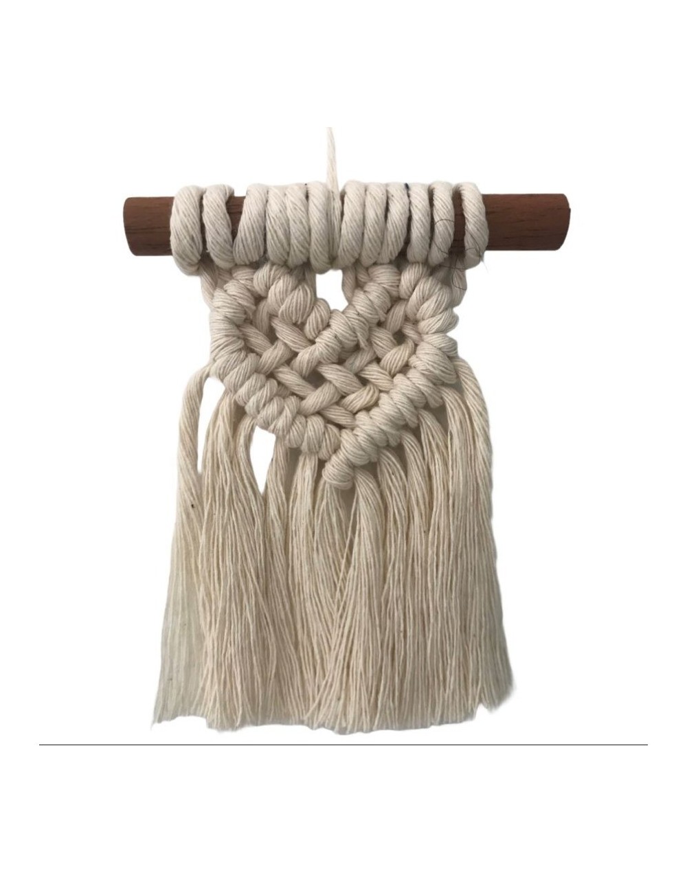 Micro tapiz corazon en macrame
