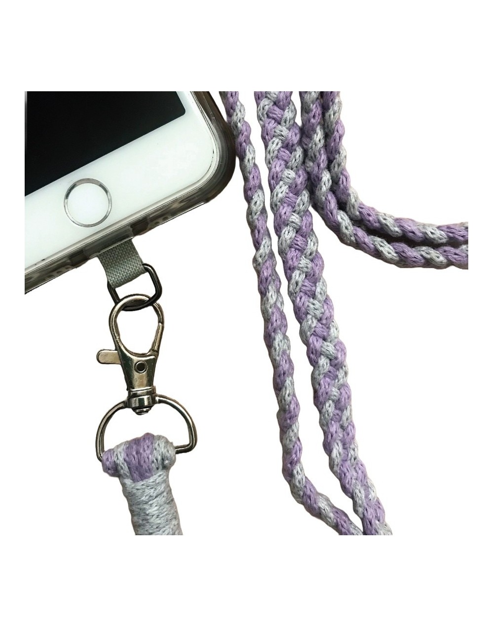 Phone holder en macrame