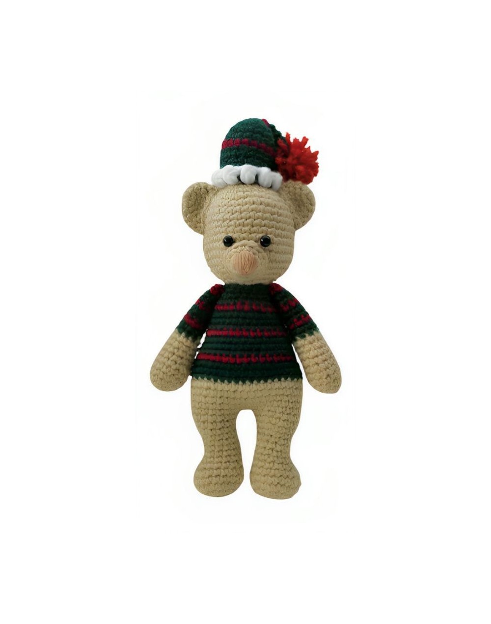 Peluche oso navideño amigurumi