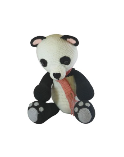 Oso panda tejido