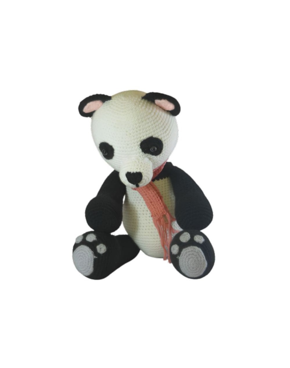 Oso panda tejido