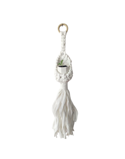 PORTA VELA O PORTA MACETA EN MACRAMÉ