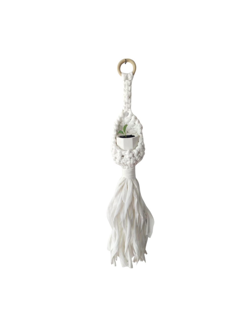 PORTA VELA O PORTA MACETA EN MACRAMÉ