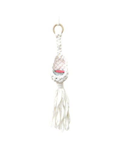 PORTA VELA O PORTA MACETA EN MACRAMÉ