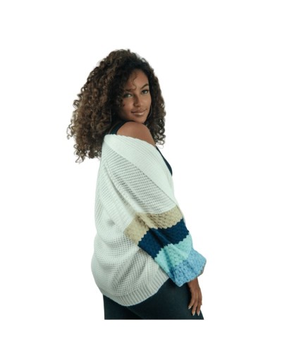 Saco Iris Tejido Mujer | Suéter de Colores en Algodón | Tejidos Alcor