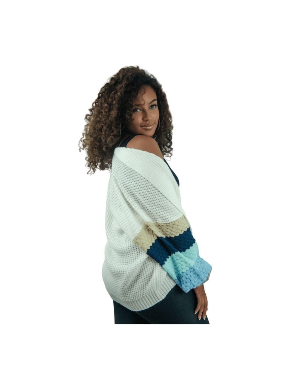 Saco Iris Tejido Mujer | Suéter de Colores en Algodón | Tejidos Alcor