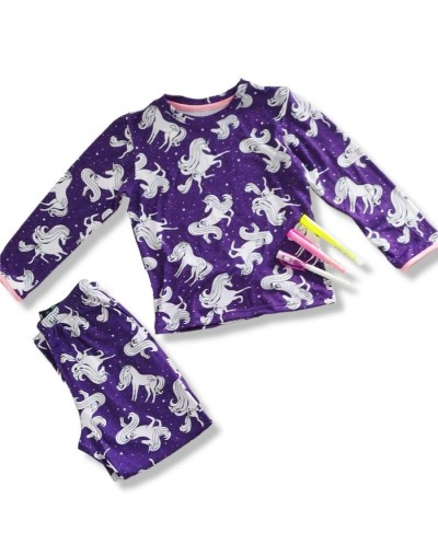 Pijamagic pijama coloreable unicornios morado