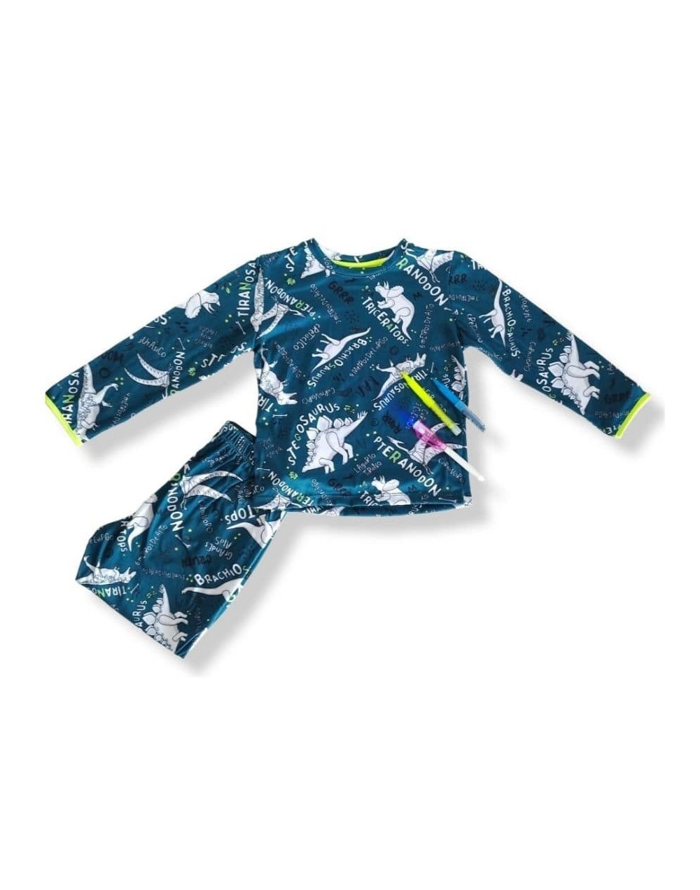 Pijamagic pijama coloreable dinosaurios azul