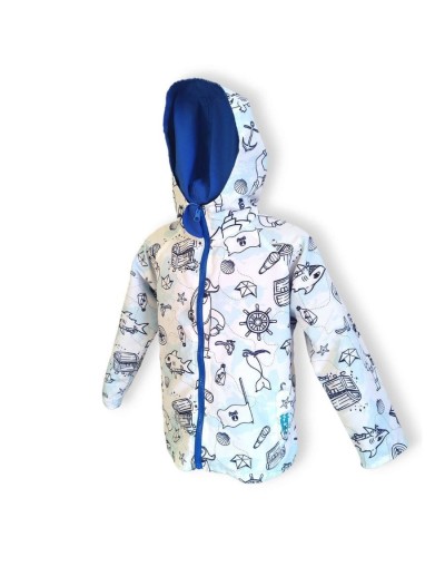 Chaqueta coloreable doble faz niño piratas