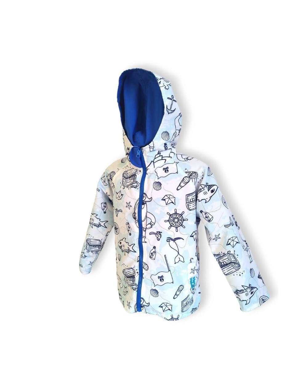 Chaqueta coloreable doble faz niño piratas