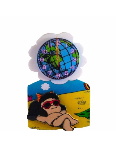 Reloj de pared mafalda playa - viverarte