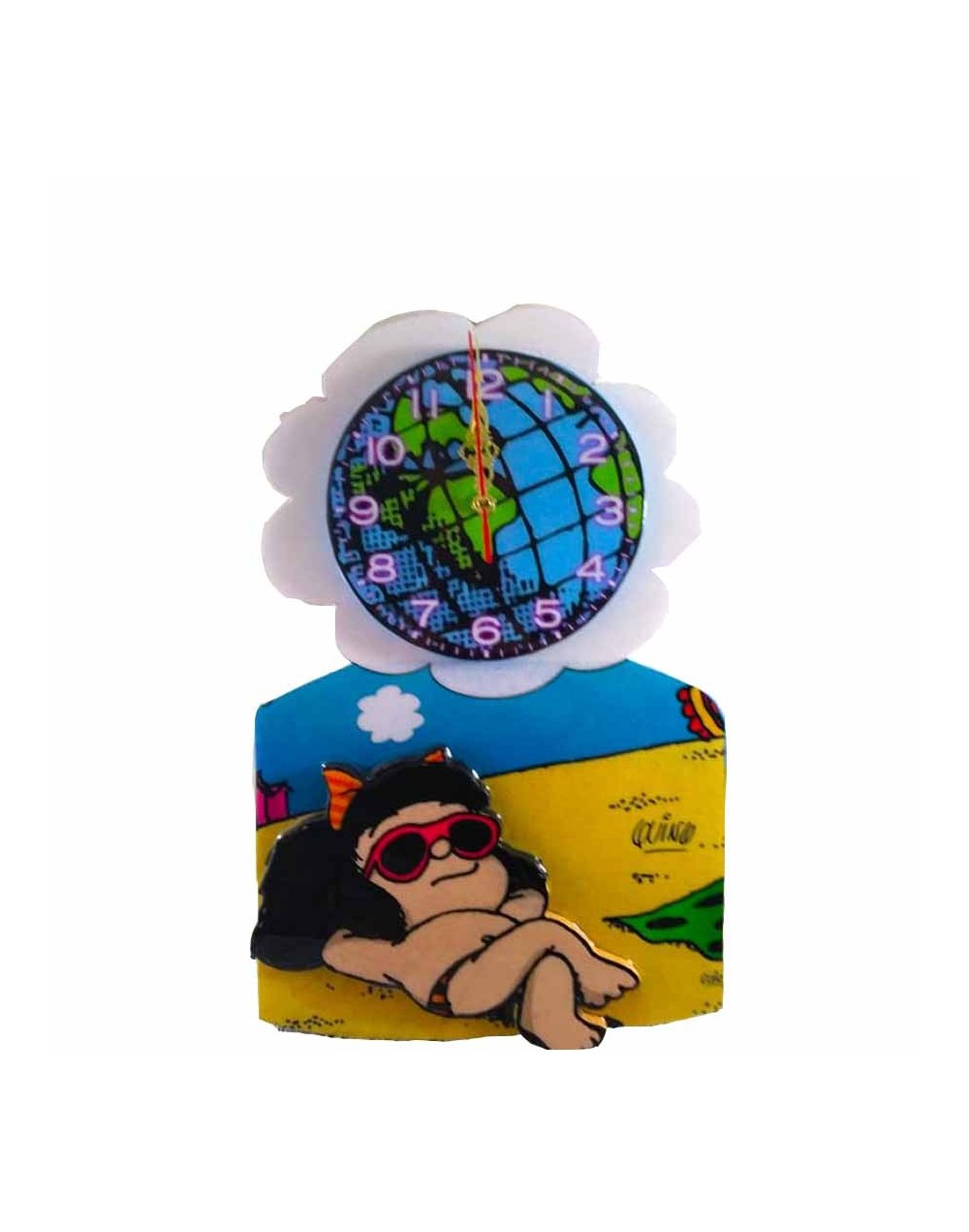 Reloj de pared mafalda playa - viverarte
