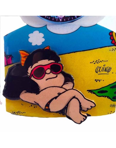 Reloj de pared mafalda playa - viverarte
