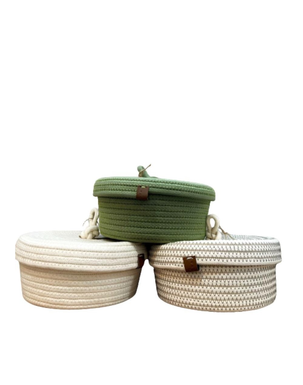 Cesta panera redonda con tapa