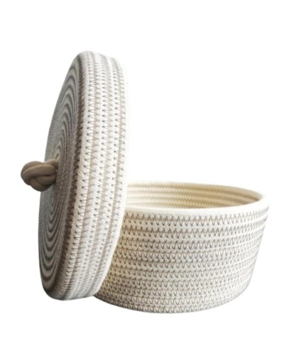 Cesta panera redonda con tapa