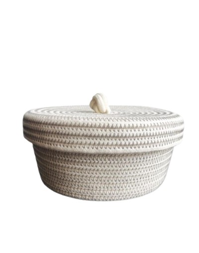 Cesta panera redonda con tapa