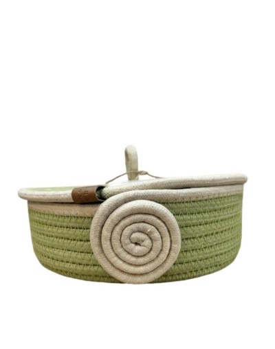Cesta multiusos redonda con tapa
