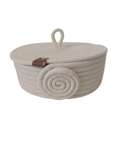 Cesta multiusos redonda con tapa
