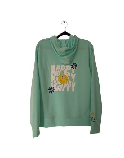 Buzo algodón con capota Estampado happy