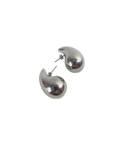 Aretes gotas plateadas 