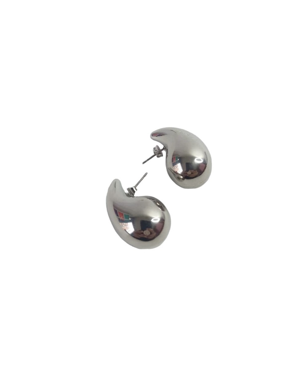 Aretes gotas plateadas 