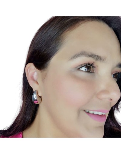 Aretes gotas plateadas 