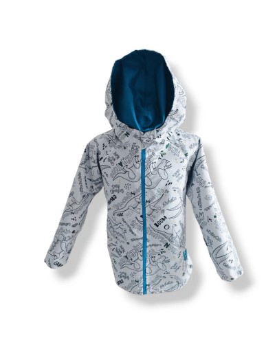 Chaqueta coloreable doble faz niño dinosaurios