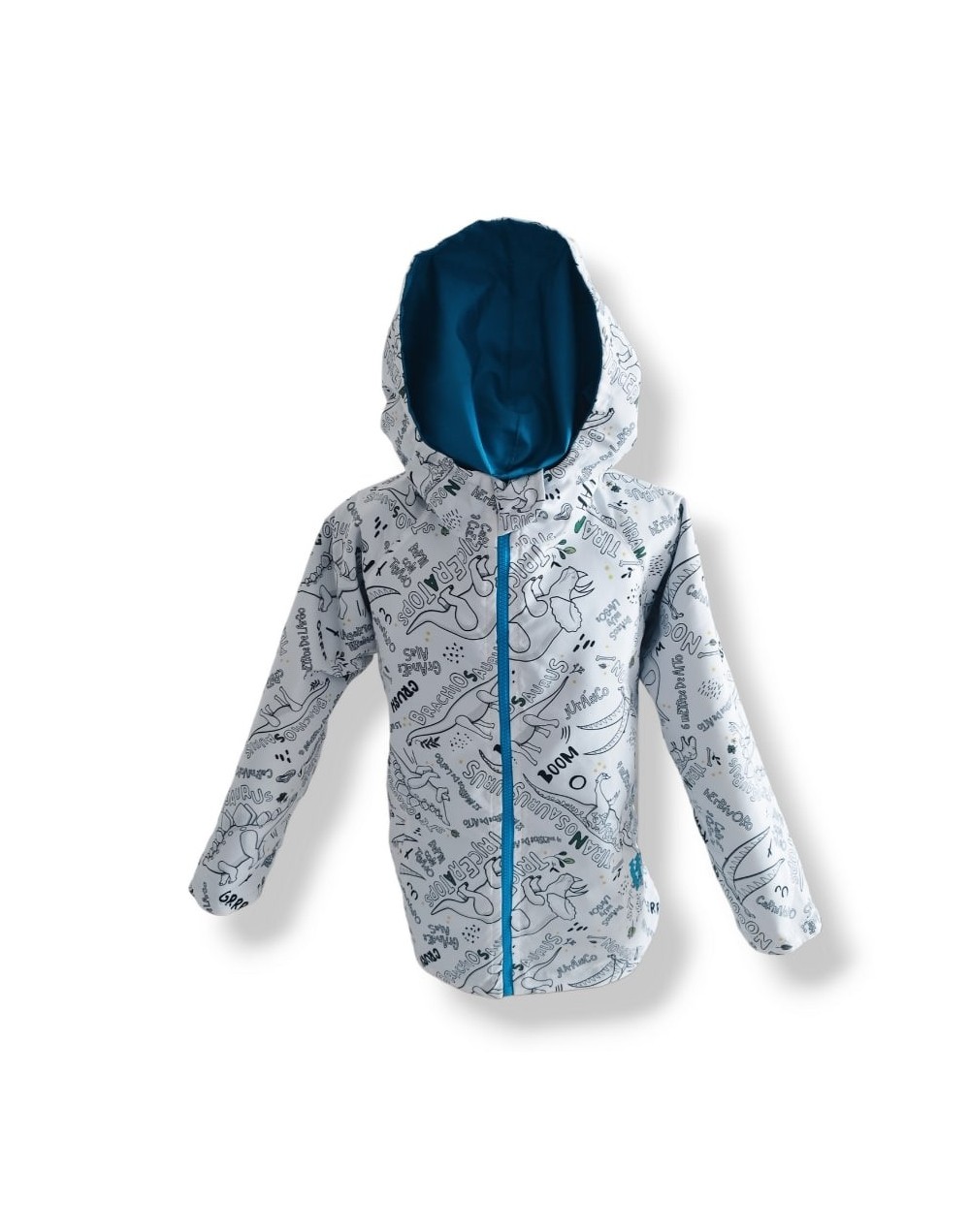 Chaqueta coloreable doble faz niño dinosaurios