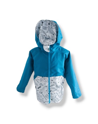 Chaqueta coloreable doble faz niño dinosaurios