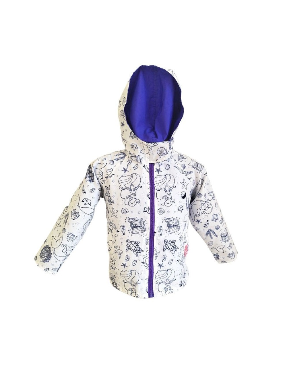 Chaqueta coloreable doble faz niña sirenas