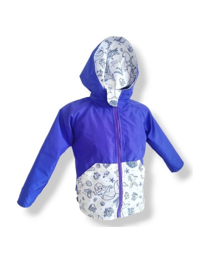 Chaqueta coloreable doble faz niña sirenas