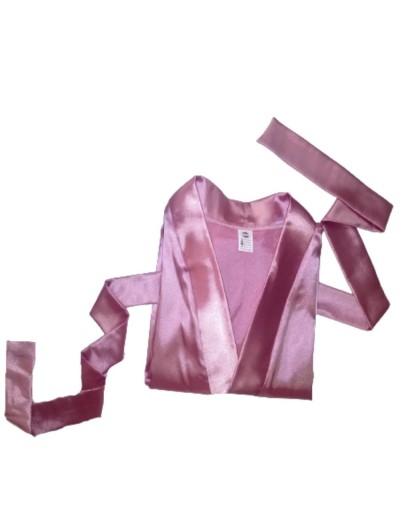 Bata levantadora en satín rosa