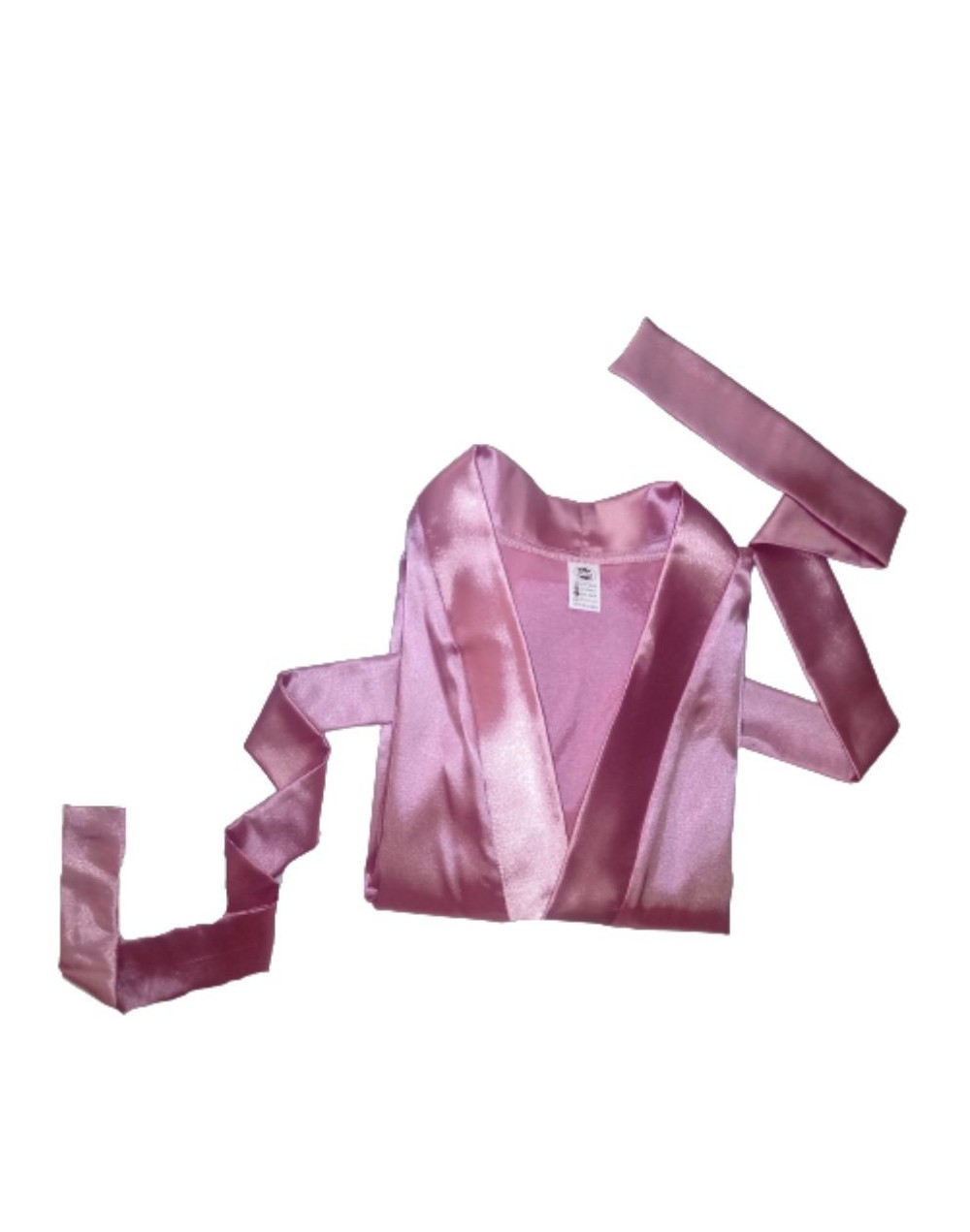 Bata levantadora en satín rosa