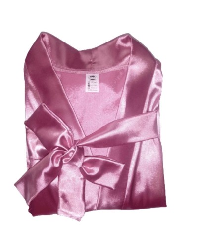 Bata levantadora en satín rosa
