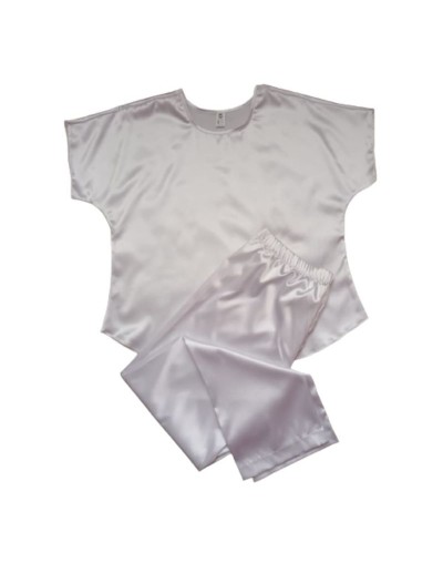 Pijama en satín pantalón y blusa manga japonesa