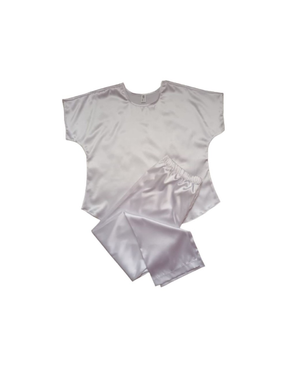 Pijama en satín pantalón y blusa manga japonesa