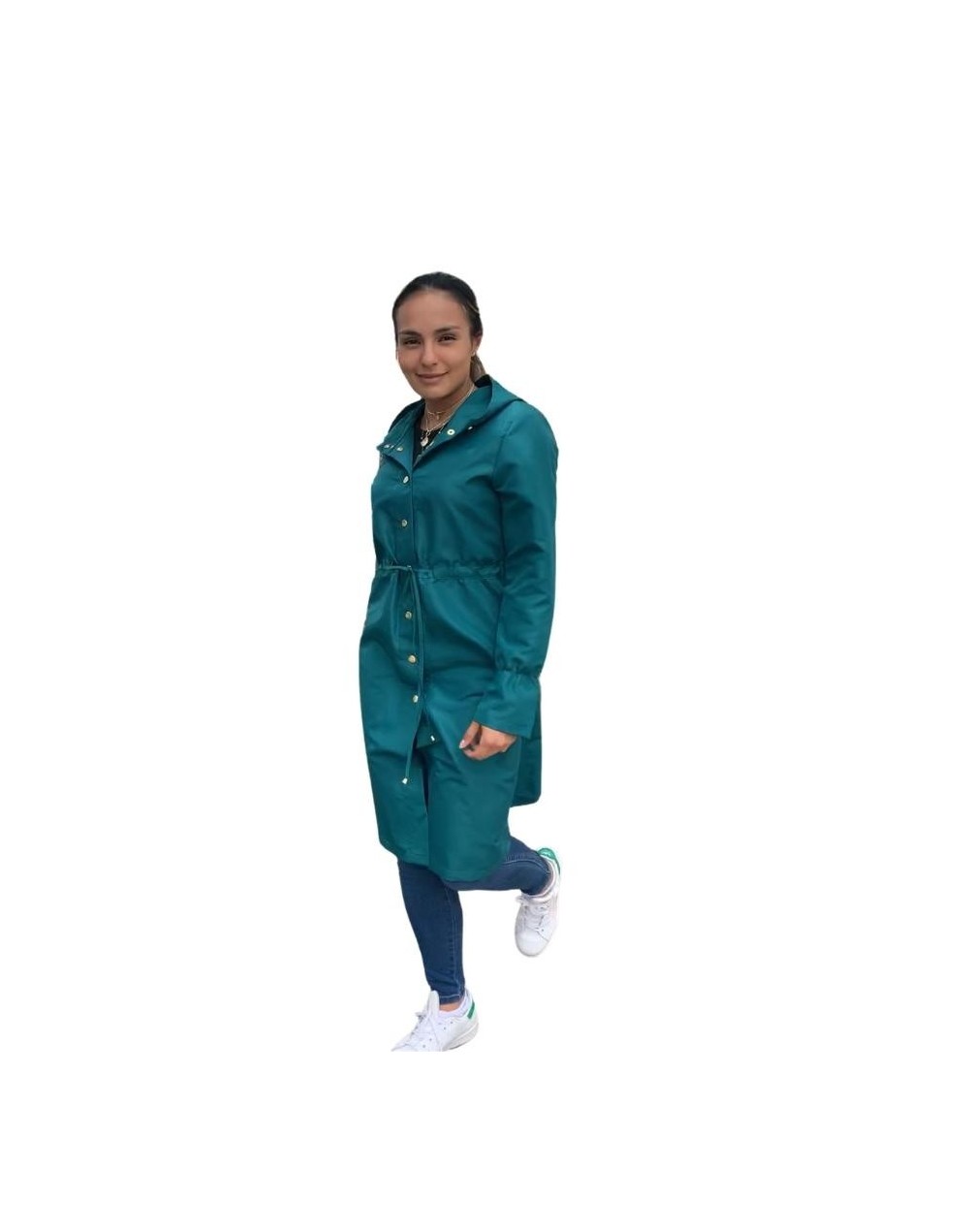 Gabán antifluido verde benetton