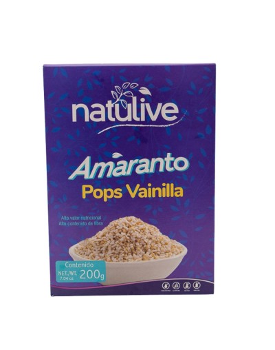 Pops amaranto vainilla x 200 gramos