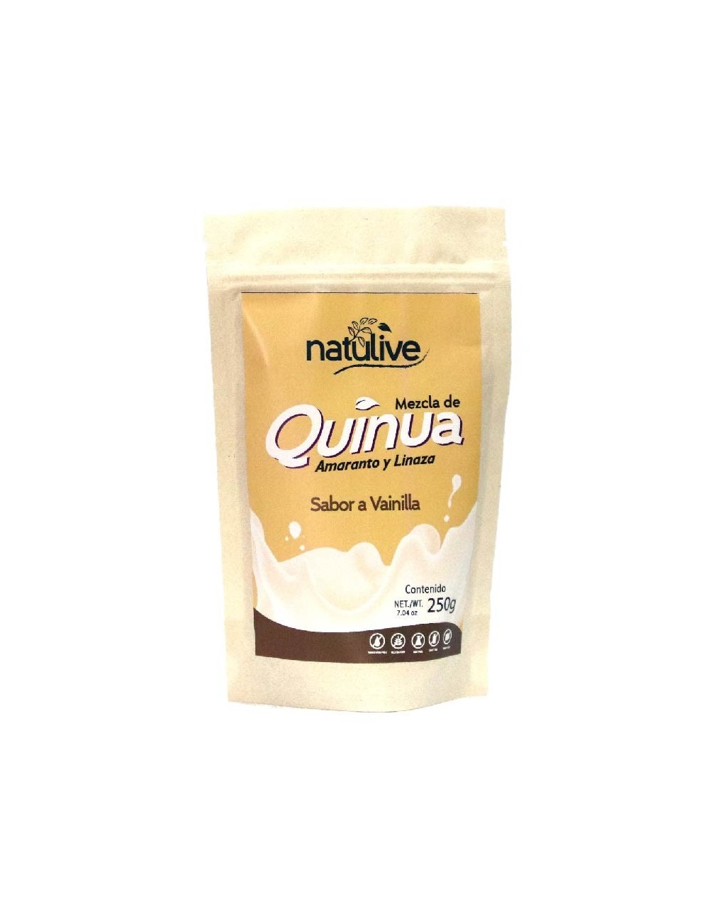 Malteada quinua, amaranto y linaza sabor a vainilla x 250g