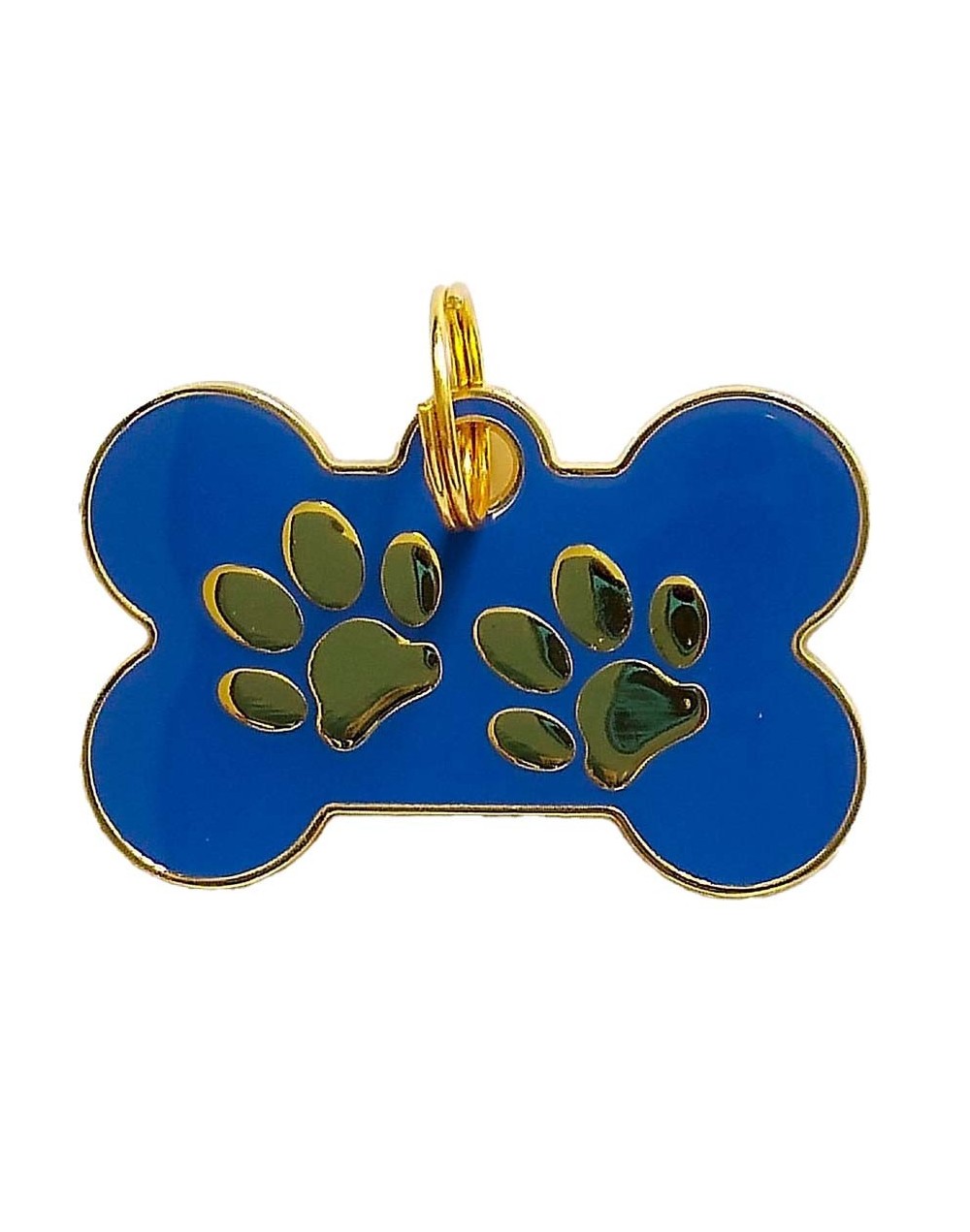 Placa de identificación hueso azul 2 huellas