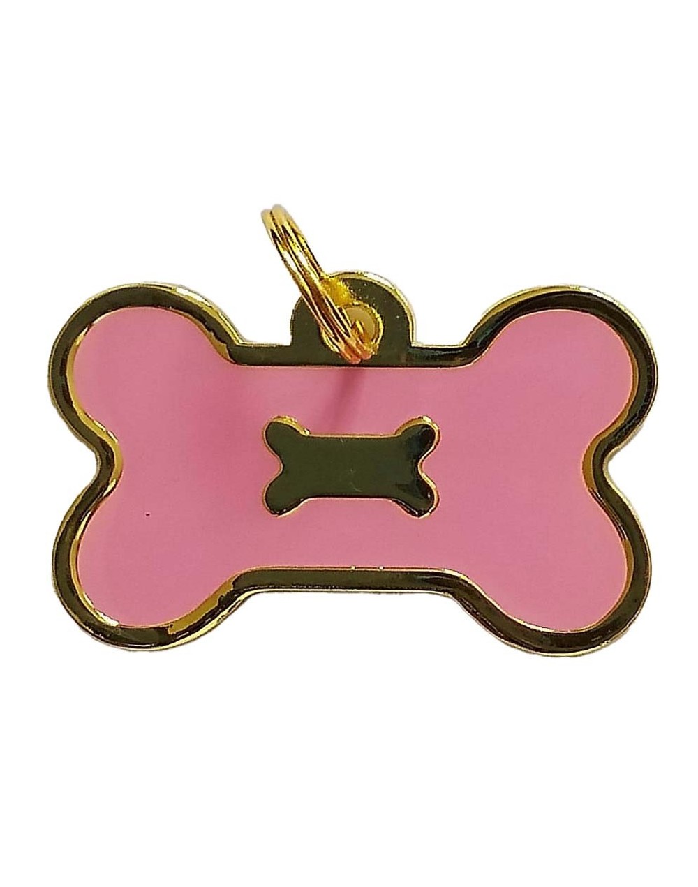 Placa de identificación hueso rosado