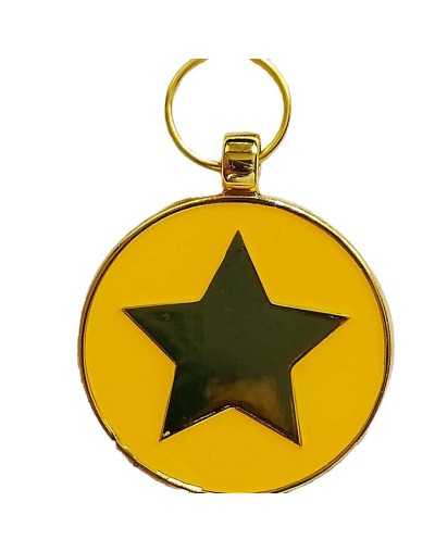 Placa de identificación circular con estrella