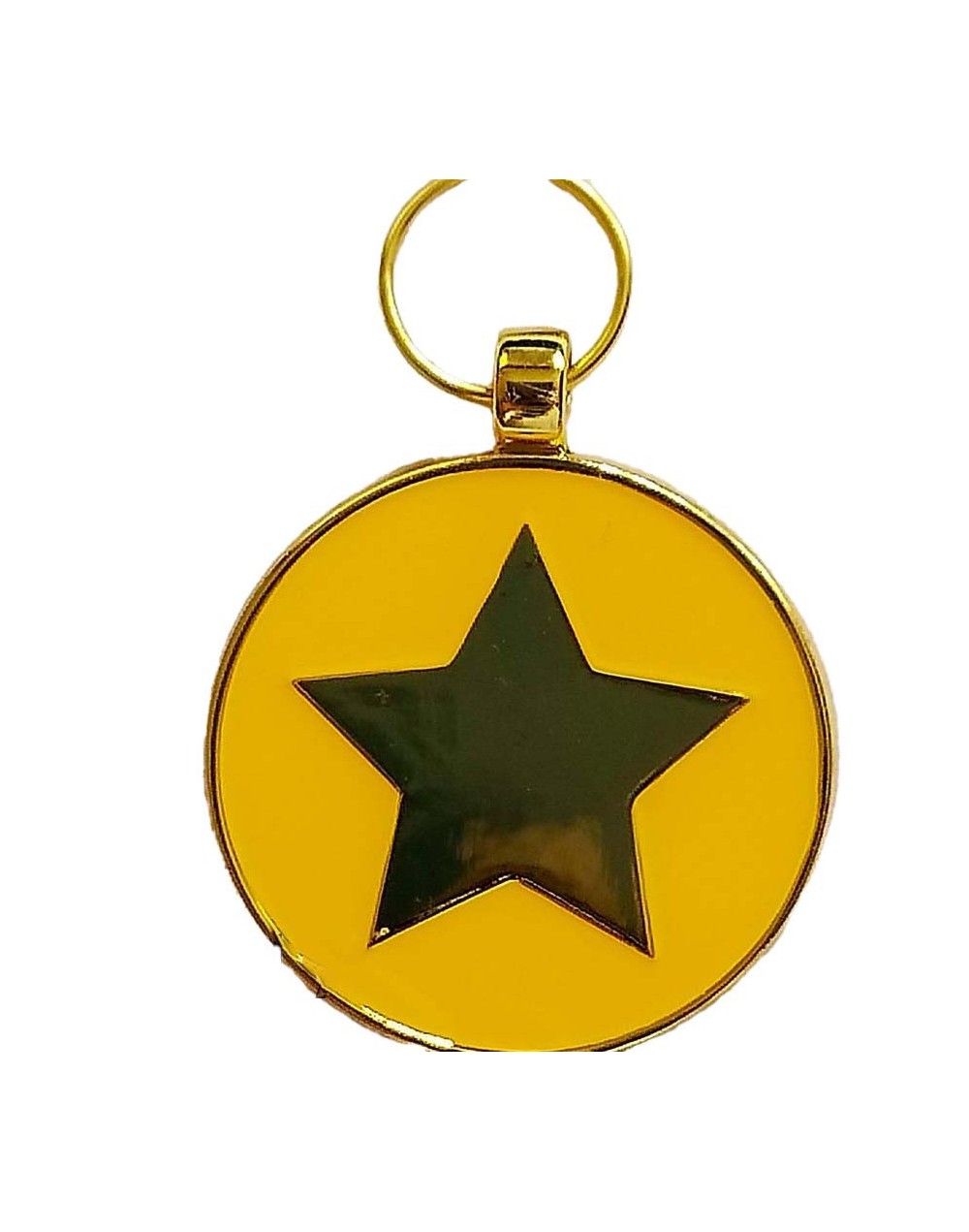 Placa de identificación circular con estrella