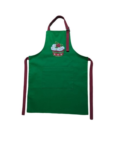 Delantal navideño cupcake