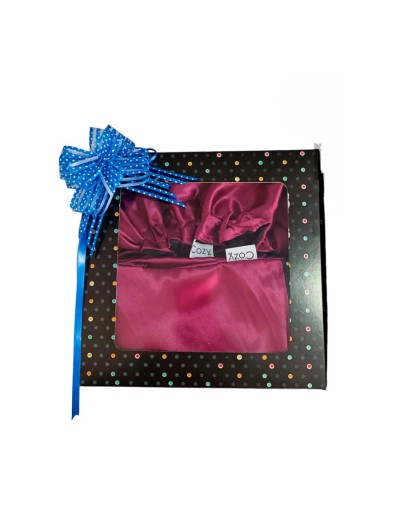 Set de gorro sartín + 2 fundas en satín